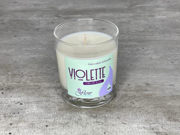 Bougie artisanale - Violette