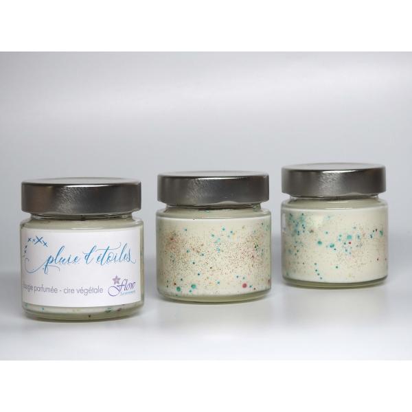 "Pluie d'étoiles" Bougie artisanale