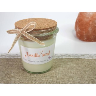 Bougie artisanale "Vanilla pearl" végétale Parfum de Grasse