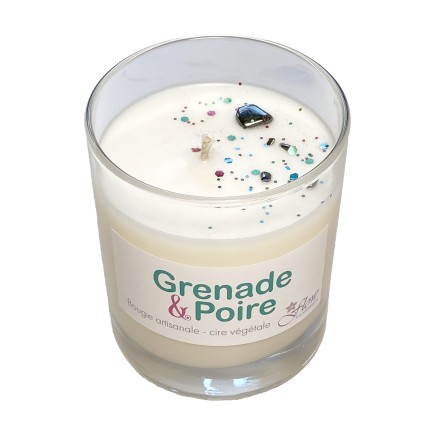 Bougie artisanale "Grenade et poire" - Parfum de Grasse / Flow La savonnerie