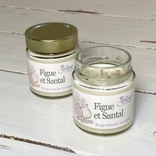 Bougie artisanale  "Figue et santal" végétale - Parfum de Grasse