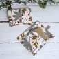 Pochette à savon - blanc feuillage
