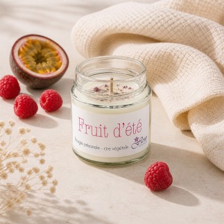 Bougie artisanale  "Fruit d'été" végétale - Parfum de Grasse