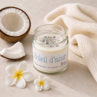 Bougie artisanale  "soleil d'azur" végétale - Parfum de Grasse