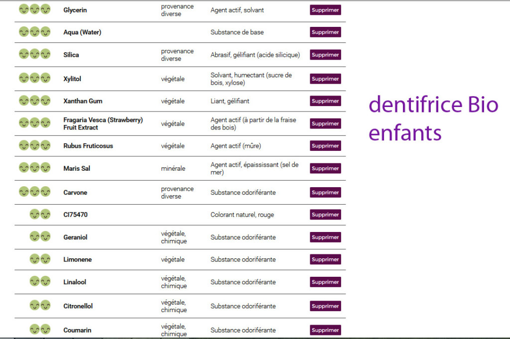 dentifrice bio enfant