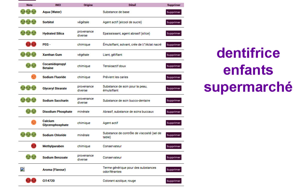 dentifrice enfant supermarche